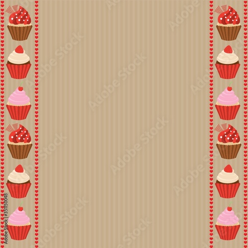 cupcakes border background