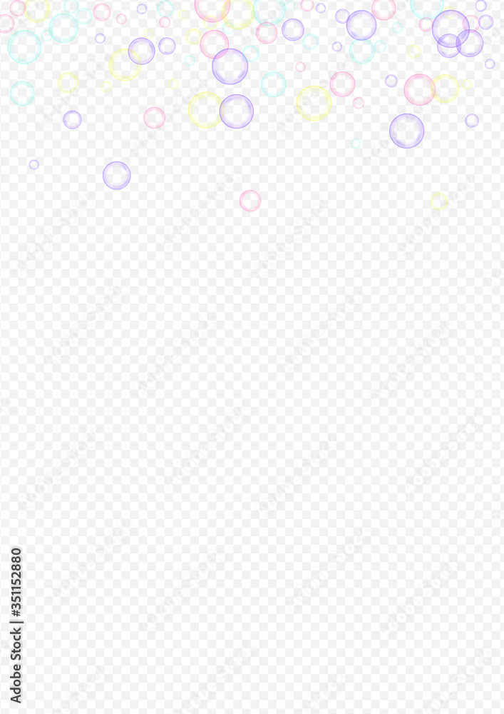 White Foam Effect Transparent Background. Liquid 