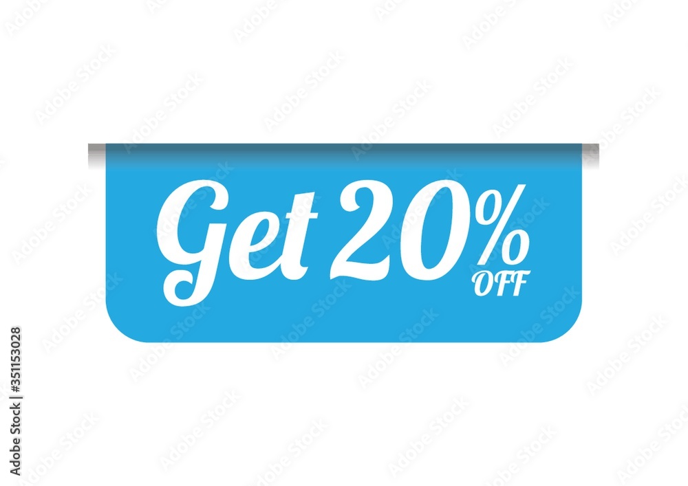 get twenty percent off label