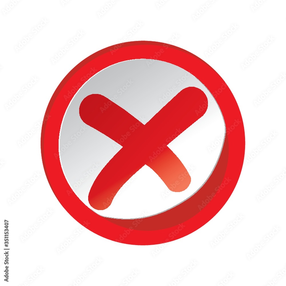 Obraz premium A cross mark illustration.