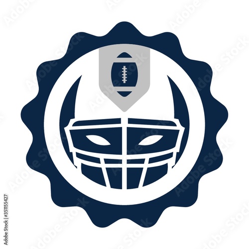 american football helmet badge