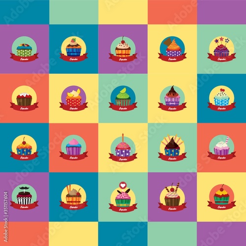 collection of cupcakes