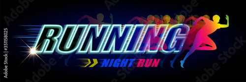 Night run event banner