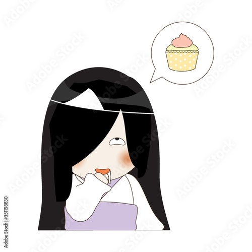 ghost thinking about cupcake