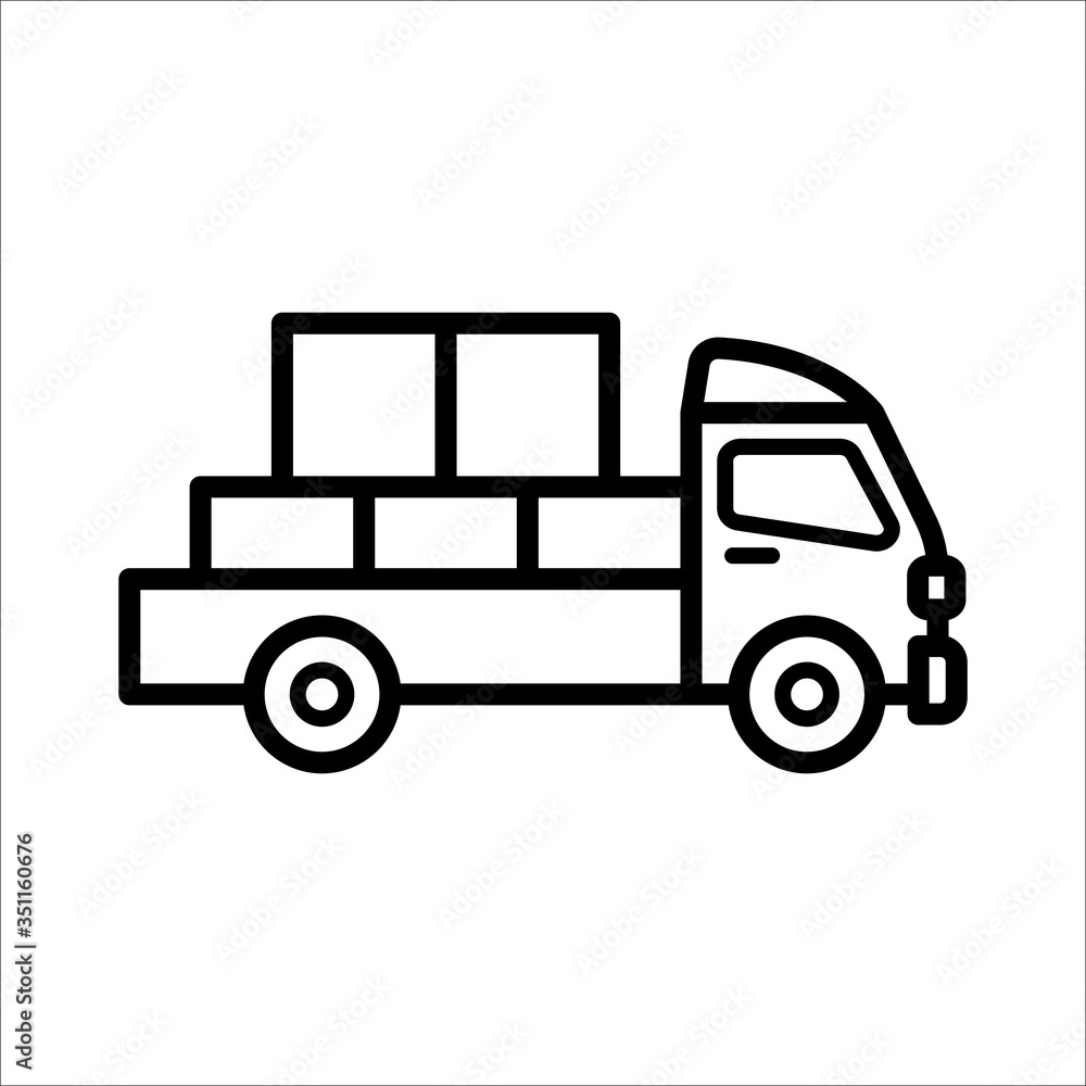 truck - transportation icon vector design template truck - transportation icon vector design template