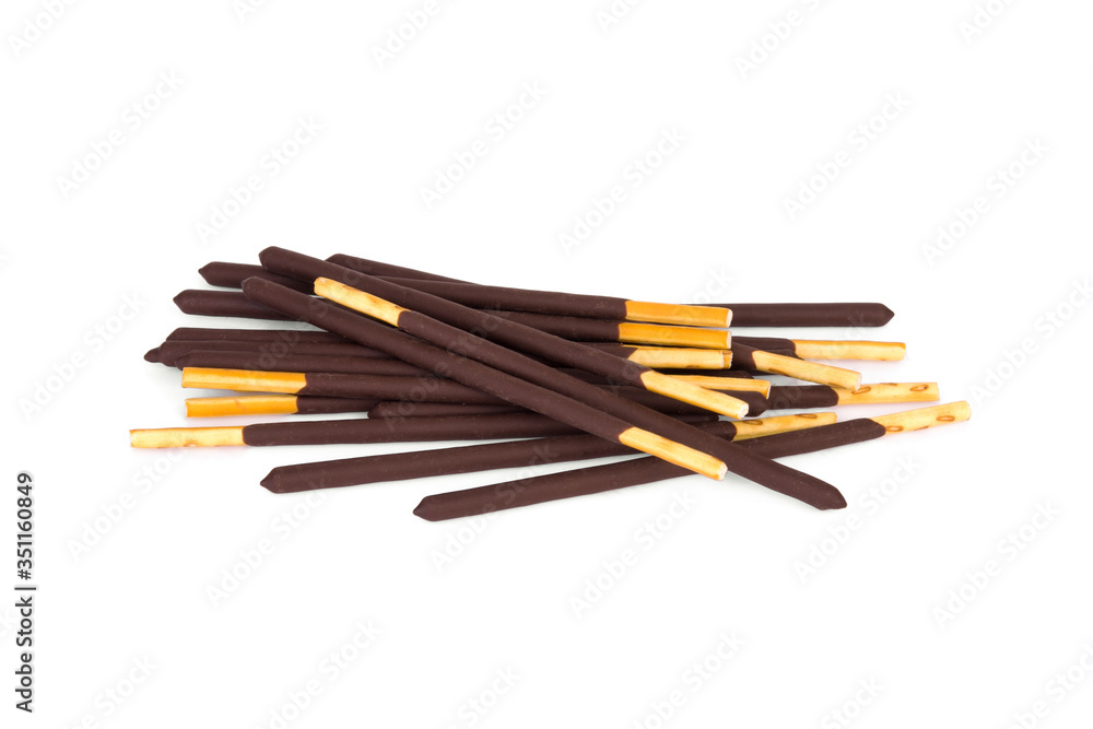 chocolate biscuit stick isolated on white background chocolate biscuit stick isolated on white background