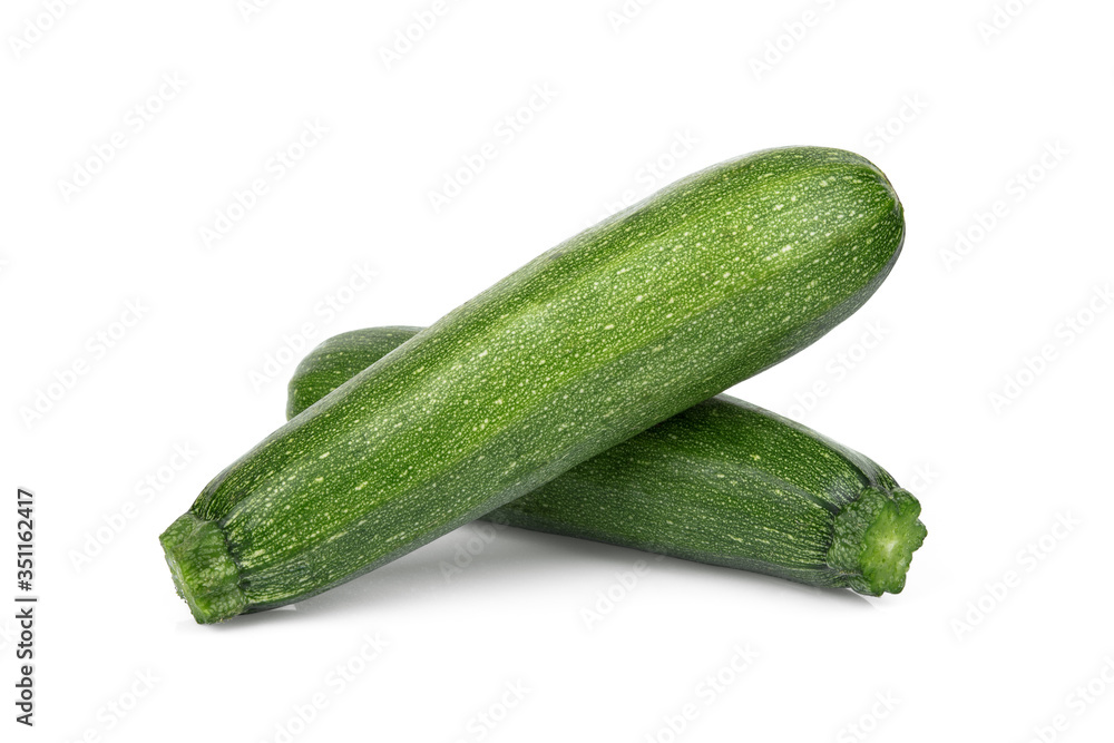 fresh green zucchini isolated on white background fresh green zucchini isolated on white background