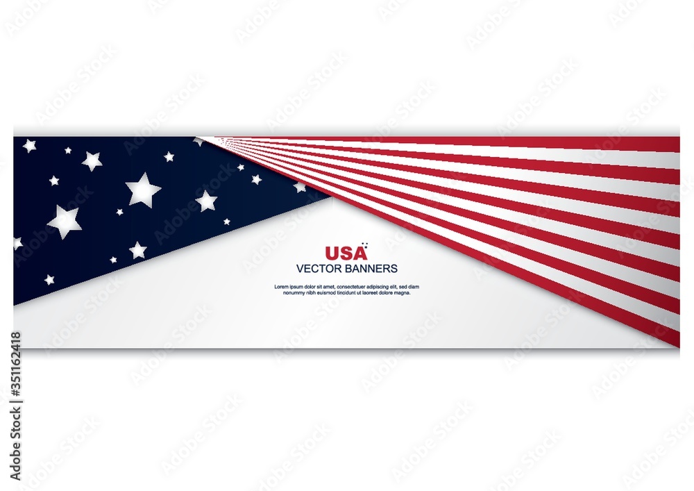 Obraz premium american flag banner