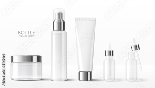 Realistic cosmetic bottle mock-ups