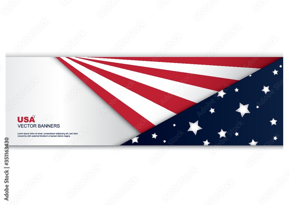 Obraz premium american flag banner