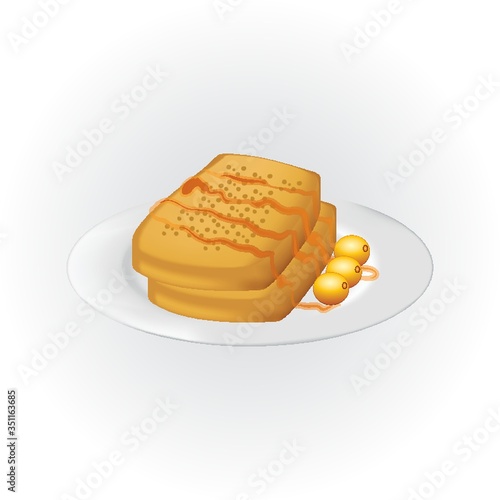 french toast with olives and honey
