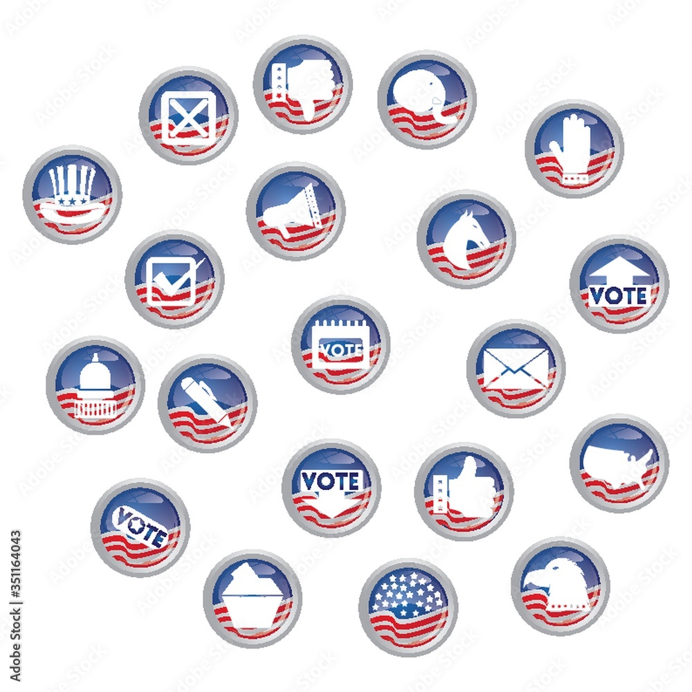 Set of election icons Set of election icons