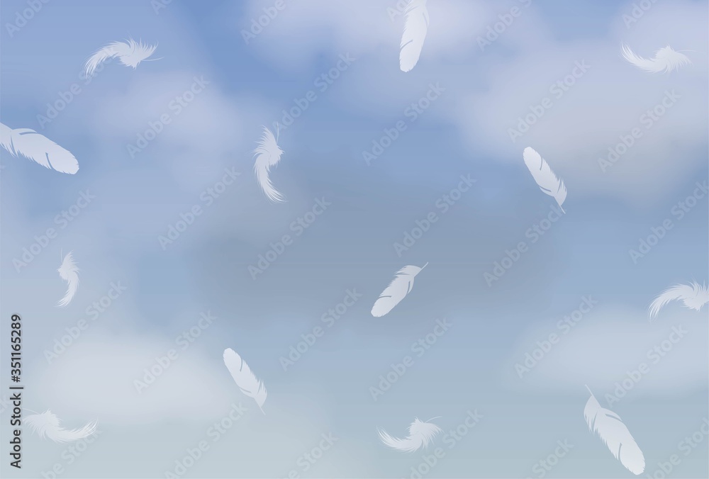 青空に舞う羽と青空の背景イラストstock Vector Adobe Stock 青空に舞う羽と青空の背景イラストstock Vector Adobe Stock