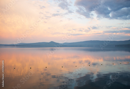 Early morning on the lake Turgoyak   Russia