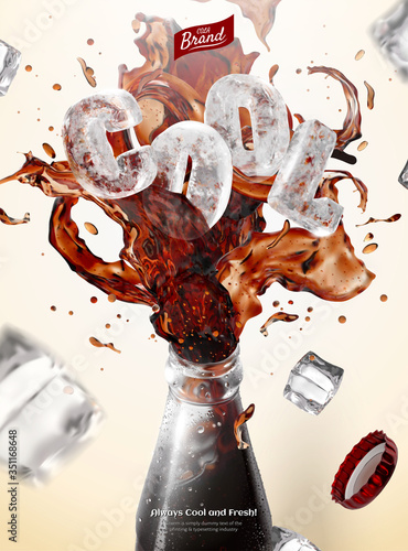 Ad template for fresh iced cola