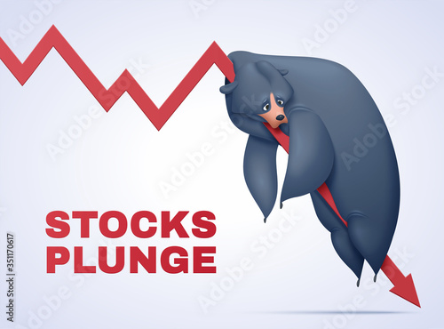 Bear market concept illustration