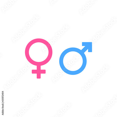 Male and female sign. Gender symbol vector illustration