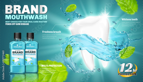Mouthwash ad template