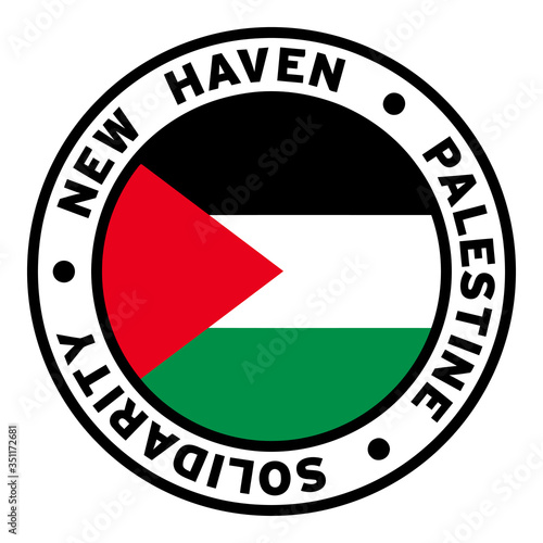 Round New Haven Palestine Solidarity Flag Clipart