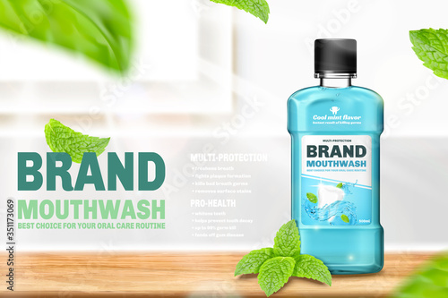 Mouthwash ad template