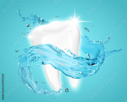 3d illustration of human tooth