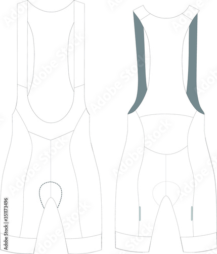 Custom Cycling Bib Shorts Blank Templates