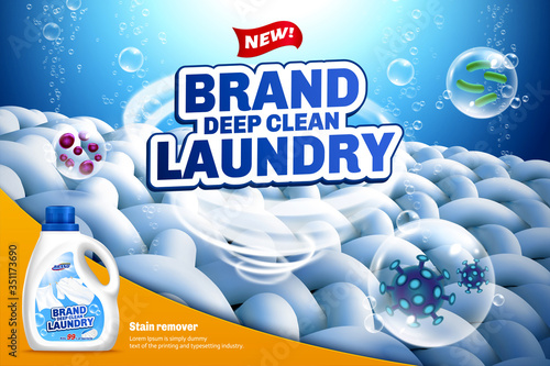 Deep clean laundry detergent ads