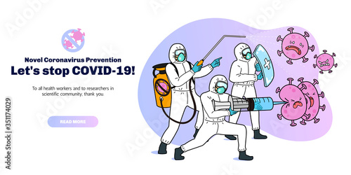 Web banner for disinfection