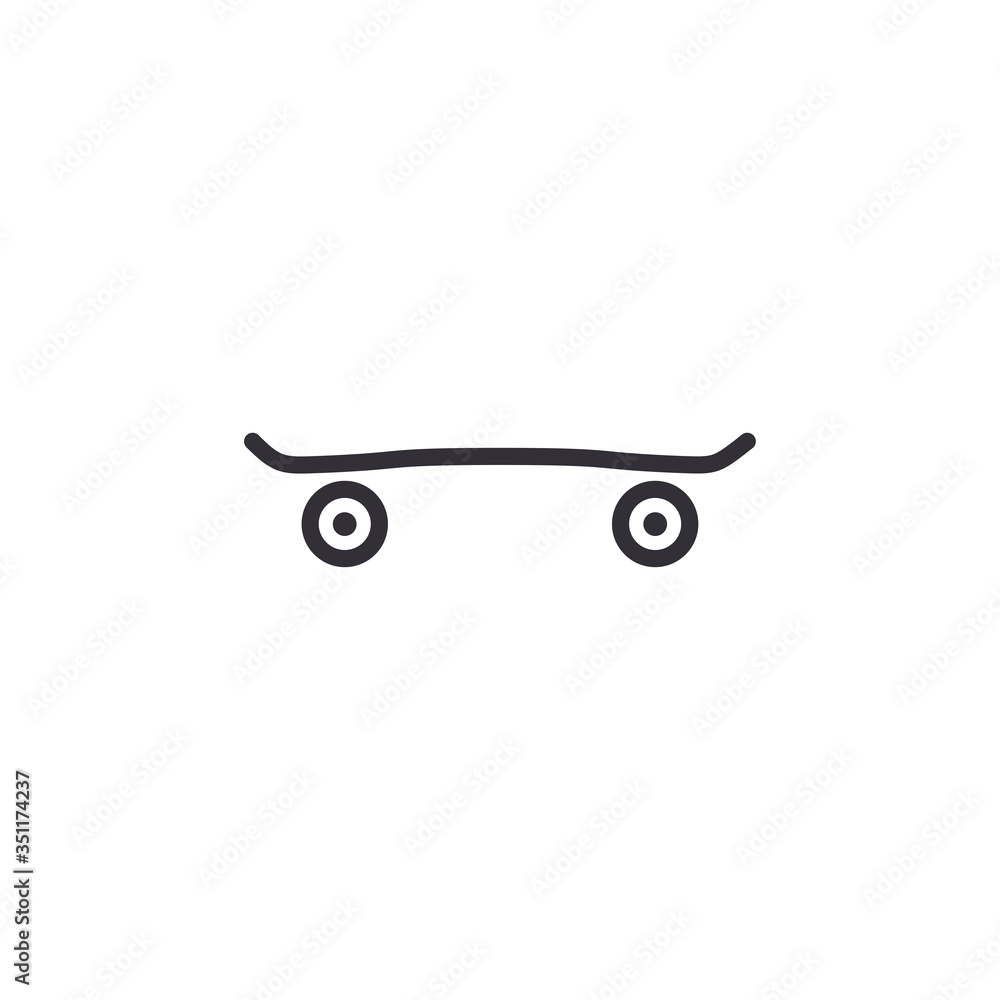 Skateboard icon. Vector Illustration