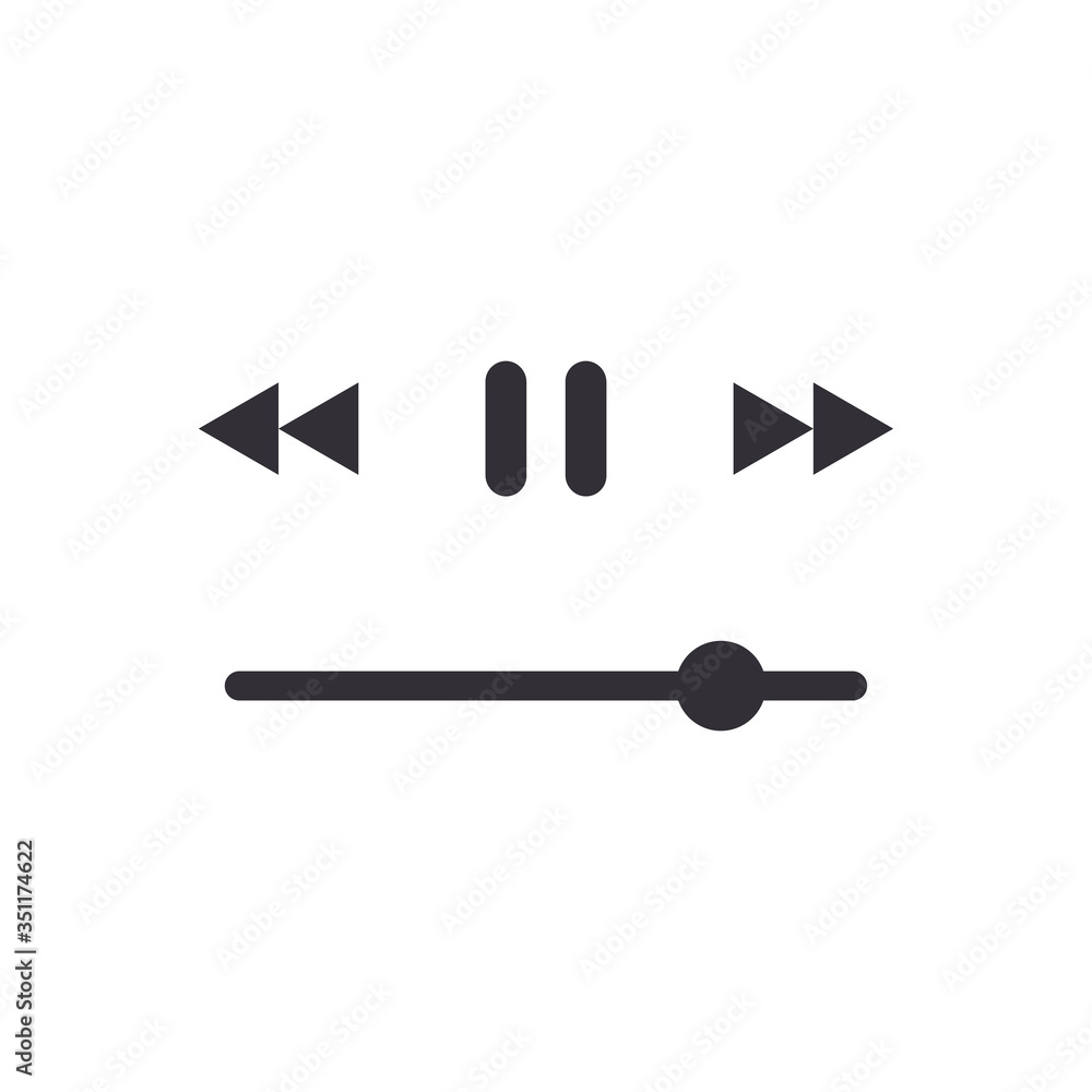 Music media player button smartphone modern simple vector icon Music media player button smartphone modern simple vector icon