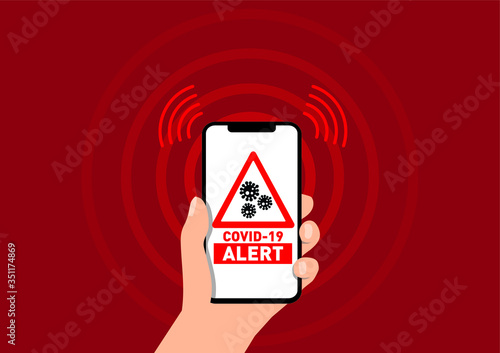 Coronavirus contact tracing app vector