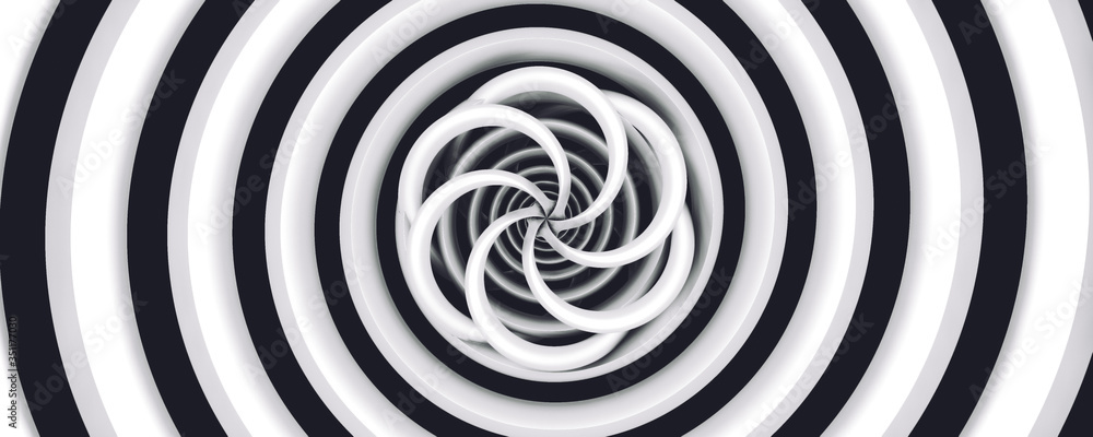 3d black and white twisted wire background 3d black and white twisted wire background