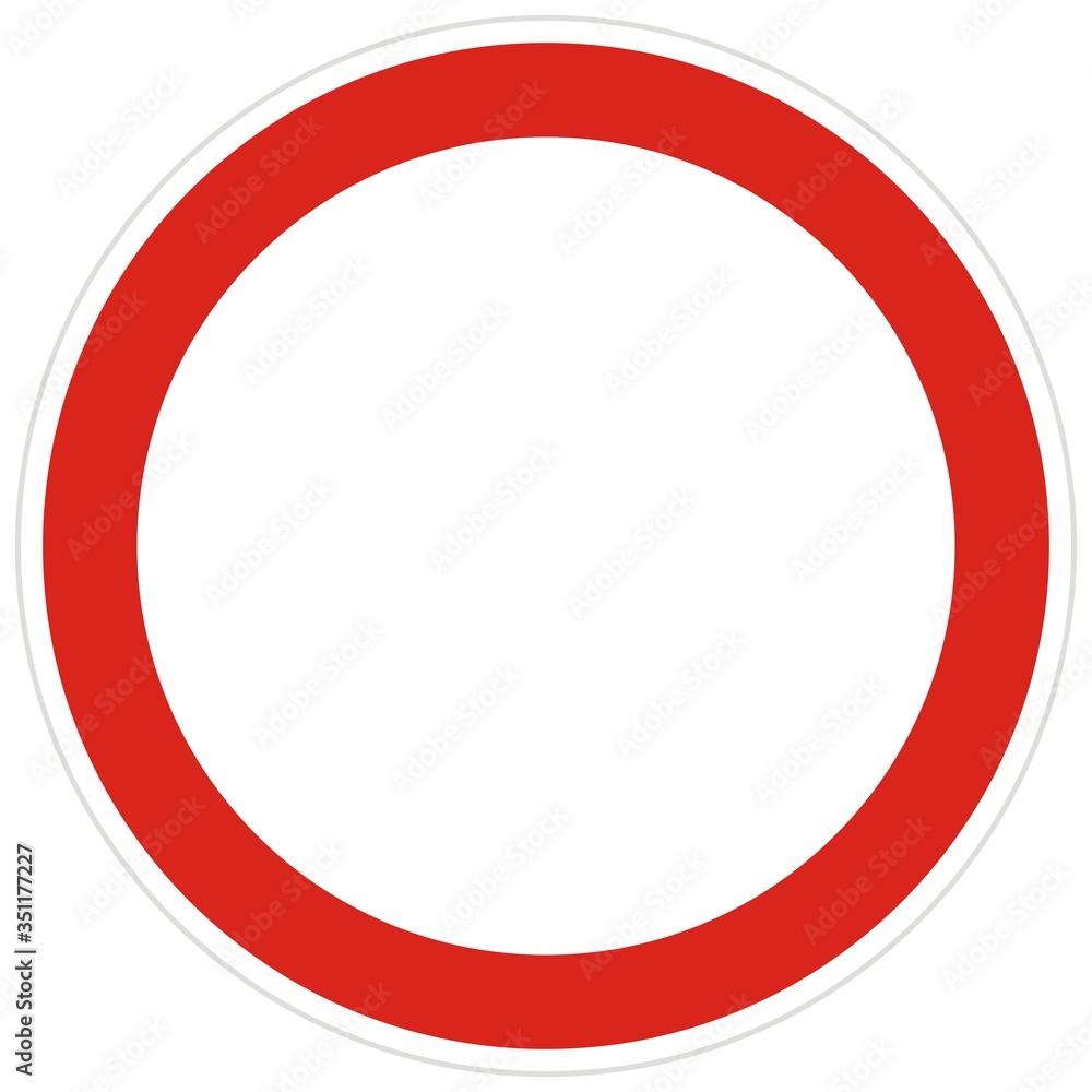 No entry road sign vector illustration. Not allowed sign isolated on white background. No entry of all vehicles in both directions. No entry road sign vector illustration. Not allowed sign isolated on white background. No entry of all vehicles in both directions.