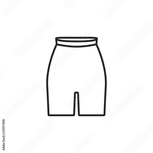 Short mid thigh icon. Feminine short symbol modern, simple, vector, icon for website design, mobile app, ui. Vector Illustration