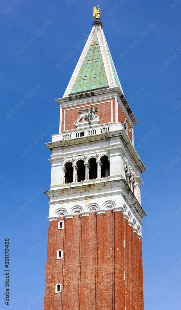 tip of the Bell Tower of Saint Mark in Venice