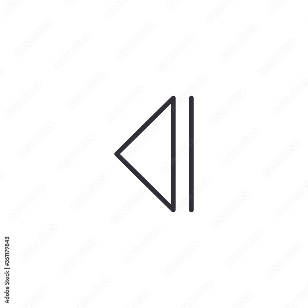 Skip arrow icon. Multimedia symbol modern simple vector icon for website design, mobile app, ui. Vector Illustration Skip arrow icon. Multimedia symbol modern simple vector icon for website design, mobile app, ui. Vector Illustration
