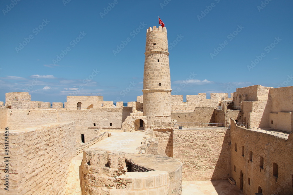 The Ribat of Monastir is a ribat, an Islamic defensive structure, located in Monastir, Tunisia. The Ribat of Monastir is a ribat, an Islamic defensive structure, located in Monastir, Tunisia.