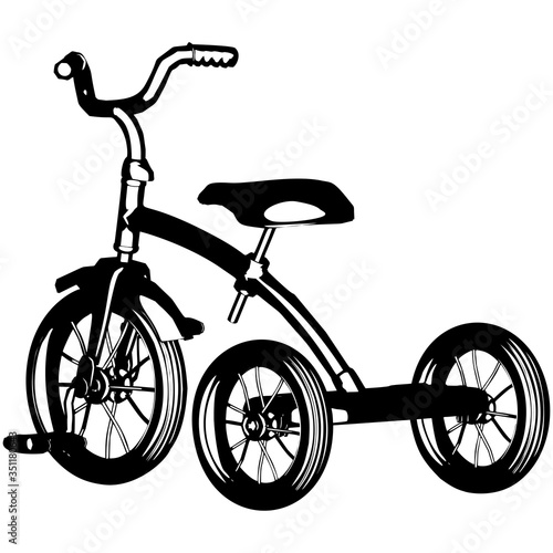 Old Tricycle vector photo