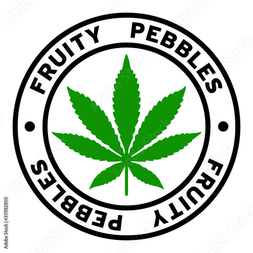 Round Fruity Pebbles Marijuana Strain Clipart