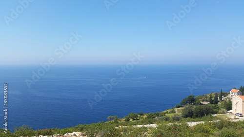 Adriatic sea till horizon - sea coast of Montenegro