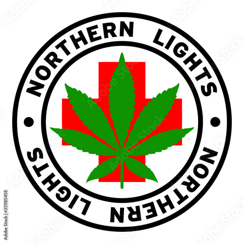 Round Northern Lights Medical Marijuana Strain Clipart