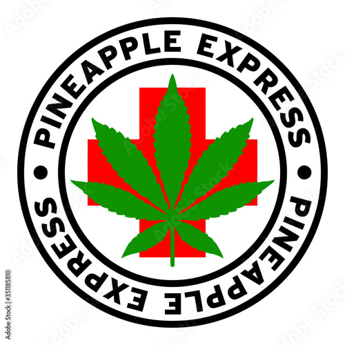 Round Pineapple Express Medical Marijuana Strain Clipart
