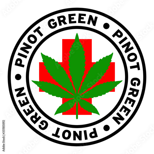 Round Pinot Green Medical Marijuana Strain Clipart