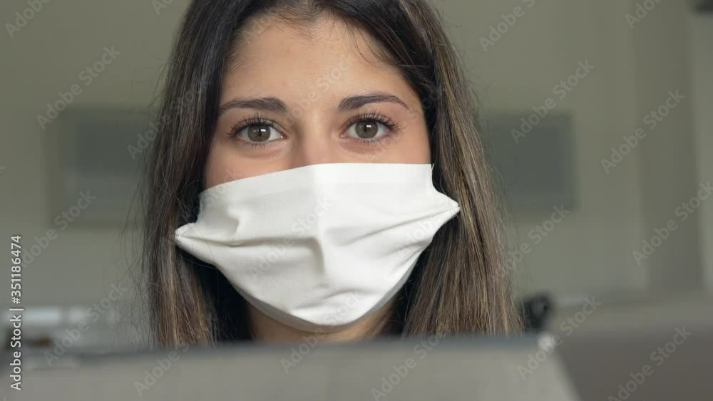 young student wearing a mask young student wearing a mask