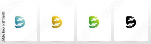 Swirling Leaves On Letter Logo Design D