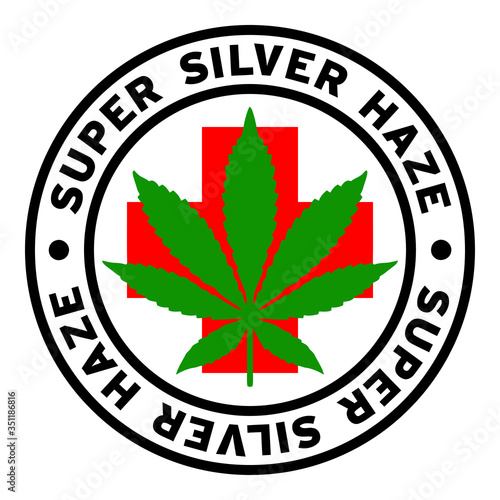 Round Super Silver Haze Medical Marijuana Strain Clipart
