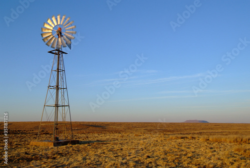 Windmill on farm