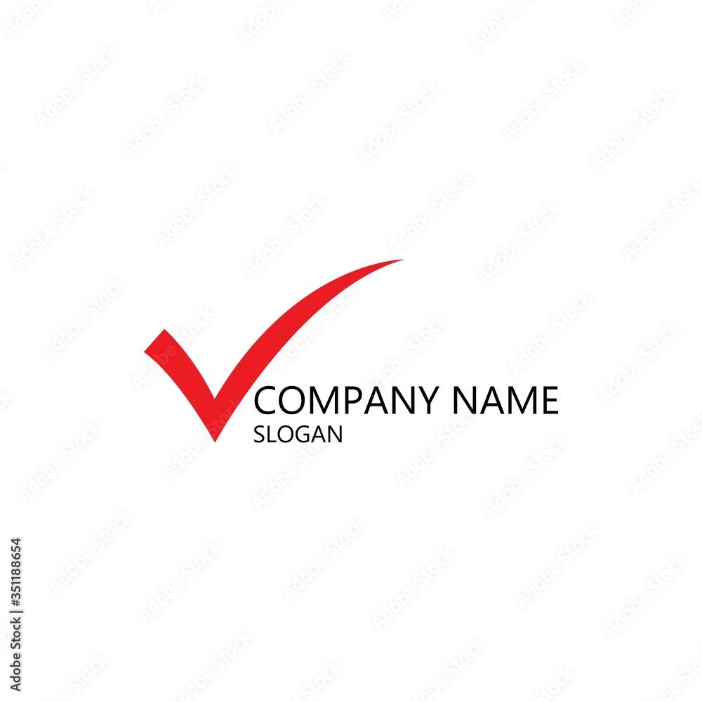 Check mark V Letter Logo Check mark V Letter Logo