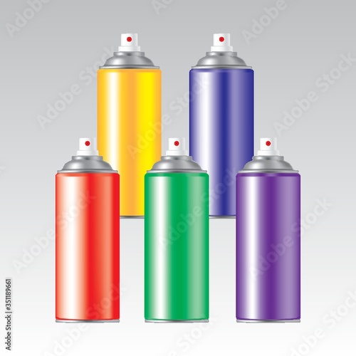 rainbow color spray cans