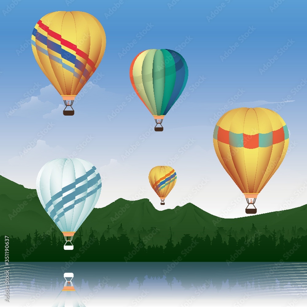 Obraz premium hot air balloon background